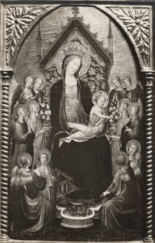 Anonimo — Starnina Gherardo - sec. XIV/ XV - Madonna con Bambino in trono e angeli — insieme